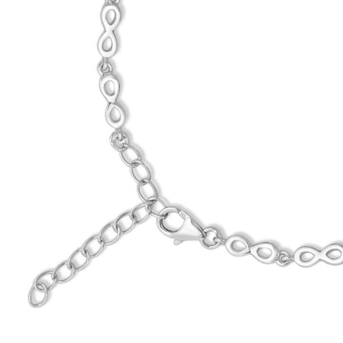 ZAVYA 925 Sterling Silver CZ Infinity Rhodium Plated Adjustable Bracelet| Gift for Women & Girls | With Certificate of Authenticity & Hallmark - Image 7