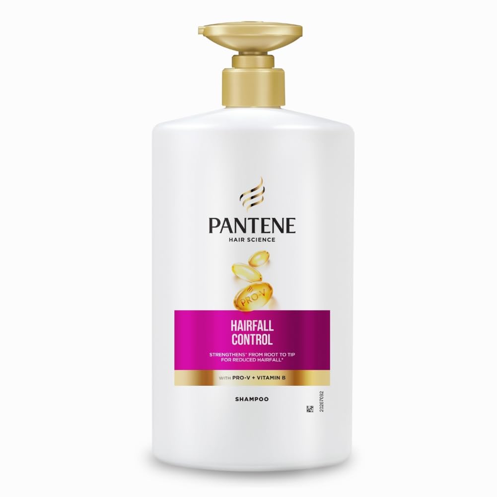 Pantene Hair Fall Control Shampoo for Weak, Dry and Frizzy Hair, With Pro V + Vitamin B, 1 Ltr - Image 2