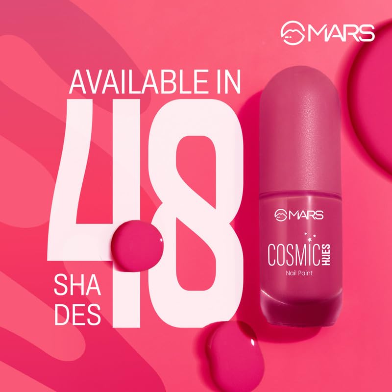 MARS Cosmic Hues Nail Paint (10.0 ml) (41-TWILIGHT) | Intense Color | Ultra-Glossy Shine | Long-Lasting & Chip-Resistant | Non-Sticky | Quick-Drying Formula - Image 6