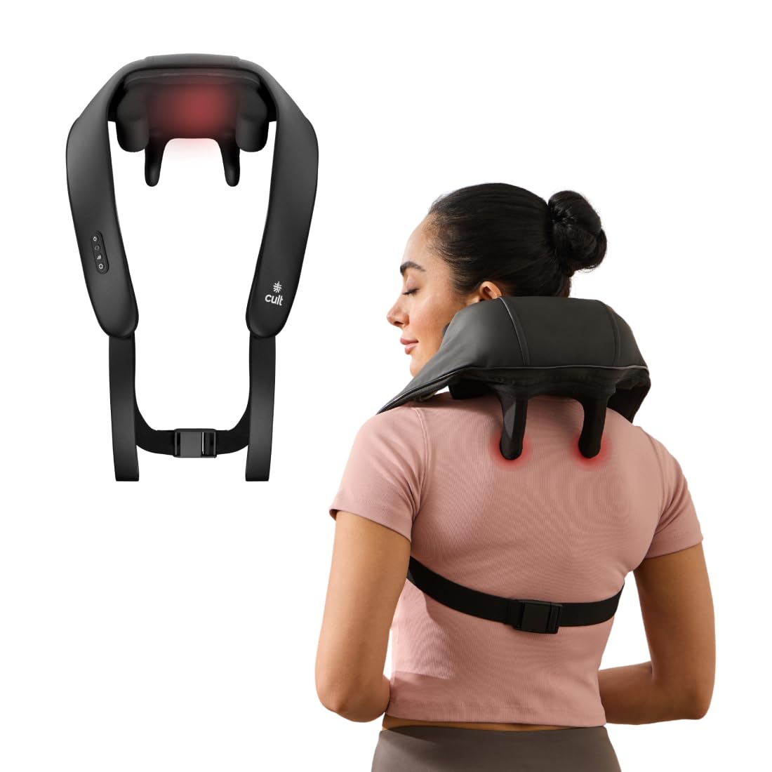 CULT Deep Relax Manual Neck & Shoulder Massager, Deep Tissue Kneading Shiatsu Rollers For Pain Relief, Cordless Massager, Black - Image 2
