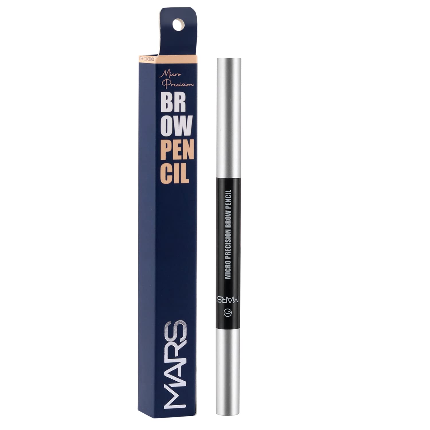 MARS Micro Precision Brow Pencil with spoolie | Retractable & Easy Glide | Long Lasting & Natural finish (0.4 g) (Black) - Image 8