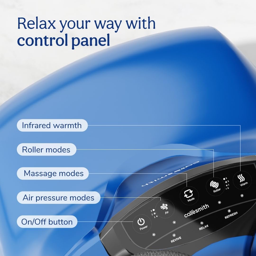 Caresmith Revive Foot & Leg Massager Machine for Pain Relief | 14 Air Bags & 6 Foot Rollers with Infrared Warming | Foot Massager Machine for pain relief - Image 5