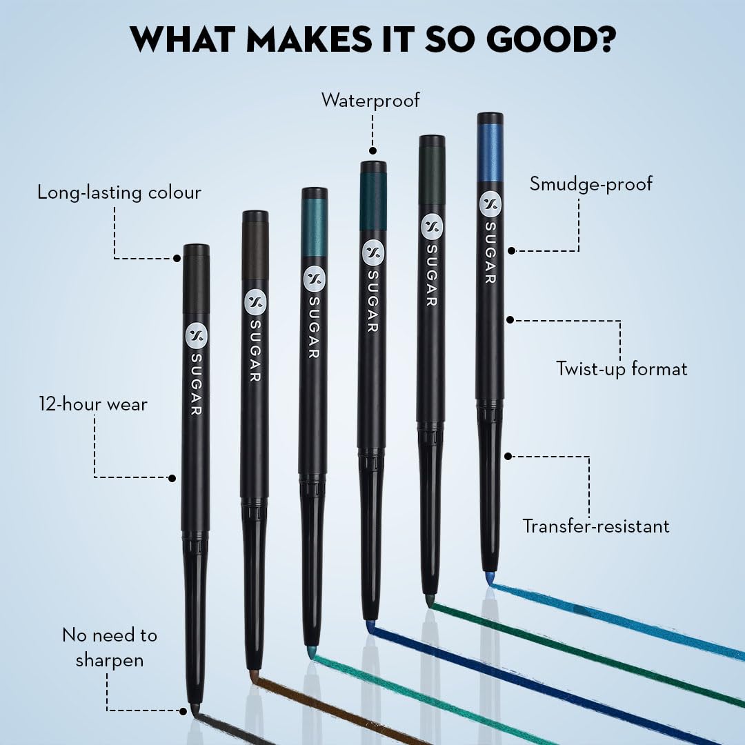 SUGAR Cosmetics Kohl Of Honour Intense Matte Kajal | Waterproof & Smudgeproof | Lasts upto 10hrs | 0.25gm - 01 Black Out - Image 3