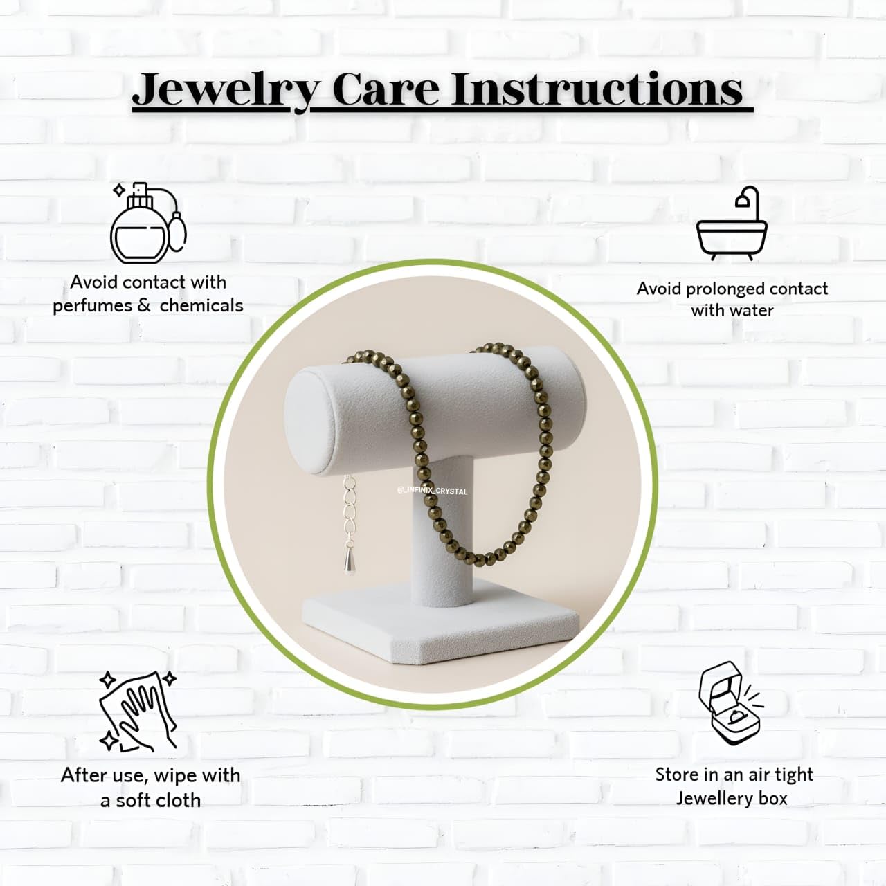 Certified Pyrite Anklet for Women - Handcrafted Healing Crystal Jewelry with Natural Stone for Energy, Balance & Meditation - Adjustable Size, Ideal Gift for Women & Girls - Image 10