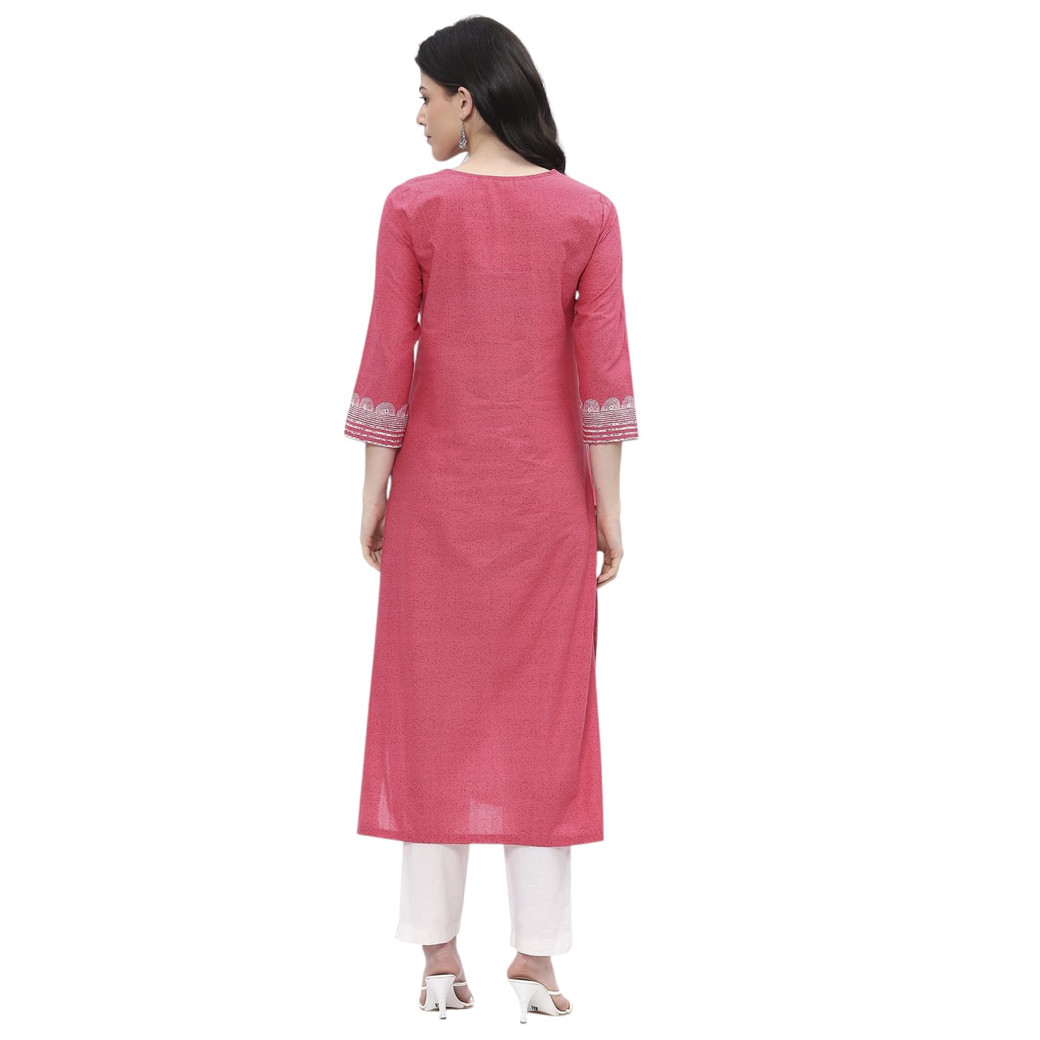 BIBA Women Cotton Straight Printed Kurta - Image 5