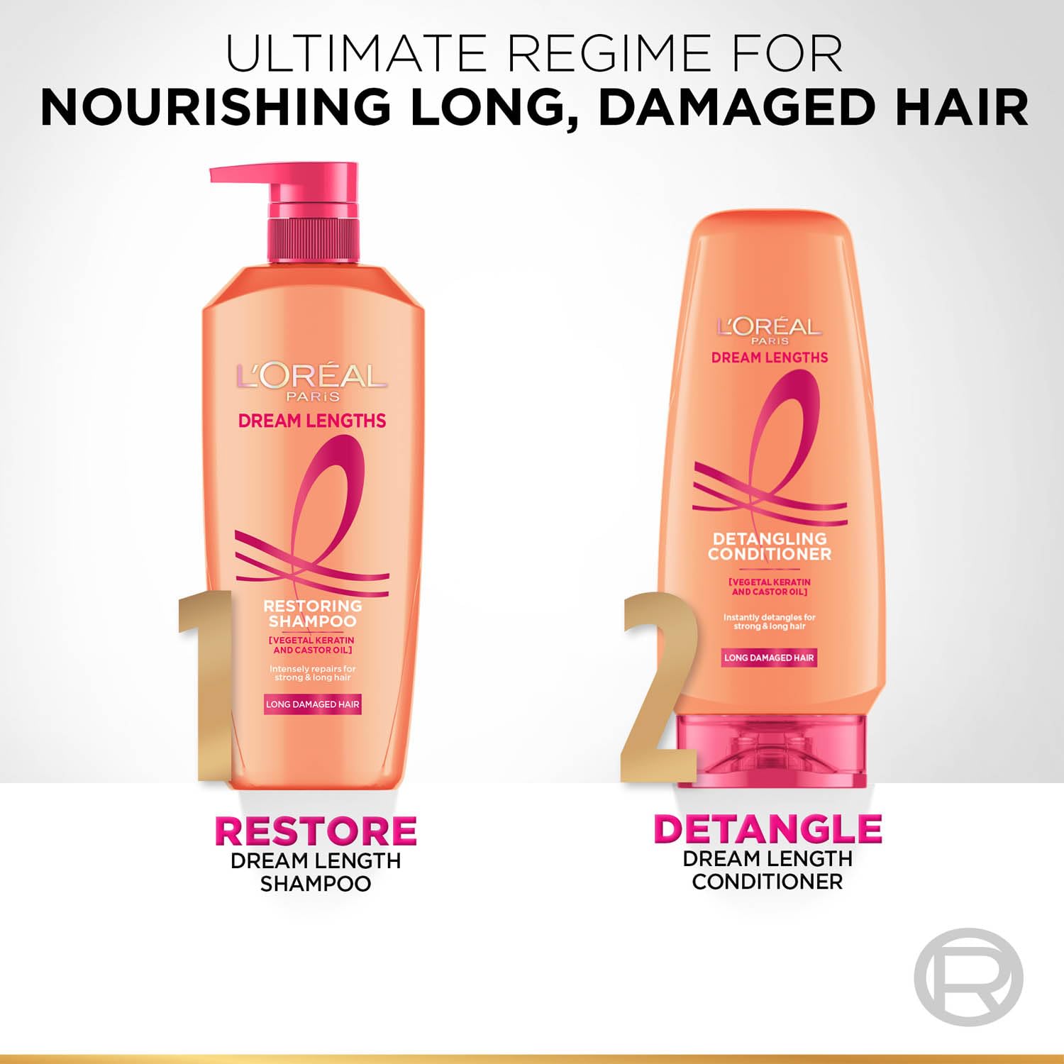 L'Oreal Paris Shampoo, Nourishes, Repair & Shine, For Long and Lifeless Hair, Dream Lengths, 340 ml - Image 9