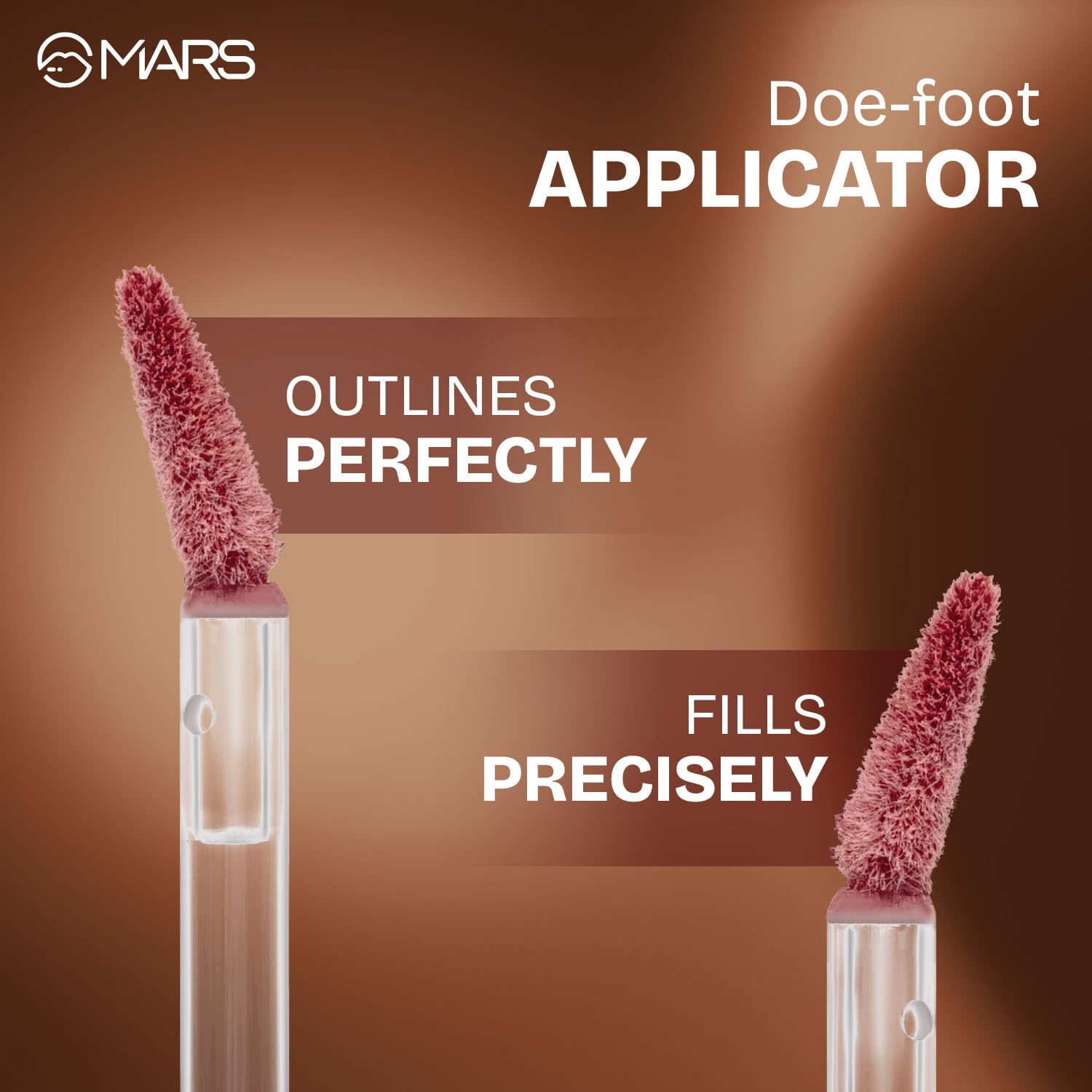 MARS Matte Muse Mousse Lipstick (3ml) (01-LEADING LADY) with Doe-Foot Applicator | Highly Pigmented | Smooth Texture | Hydrating Formula | Blurry Lips Effect - Image 4