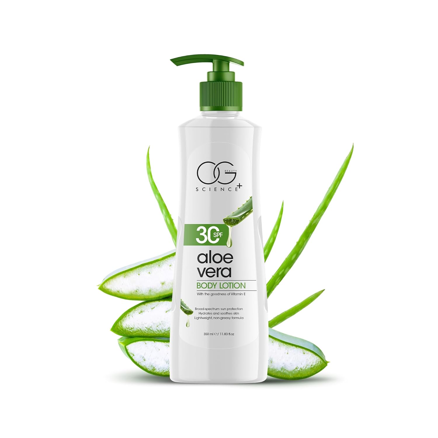 OG Beauty Science+ SPF 30 Body Lotion | Hydrating & Nourishing Formula with Aloe Vera, Vitamin E & Glycerine | Broad-Spectrum Sun Protection | Lightweight, Non-Greasy Moisturizer for All Skin Types – 350ml - Image 2
