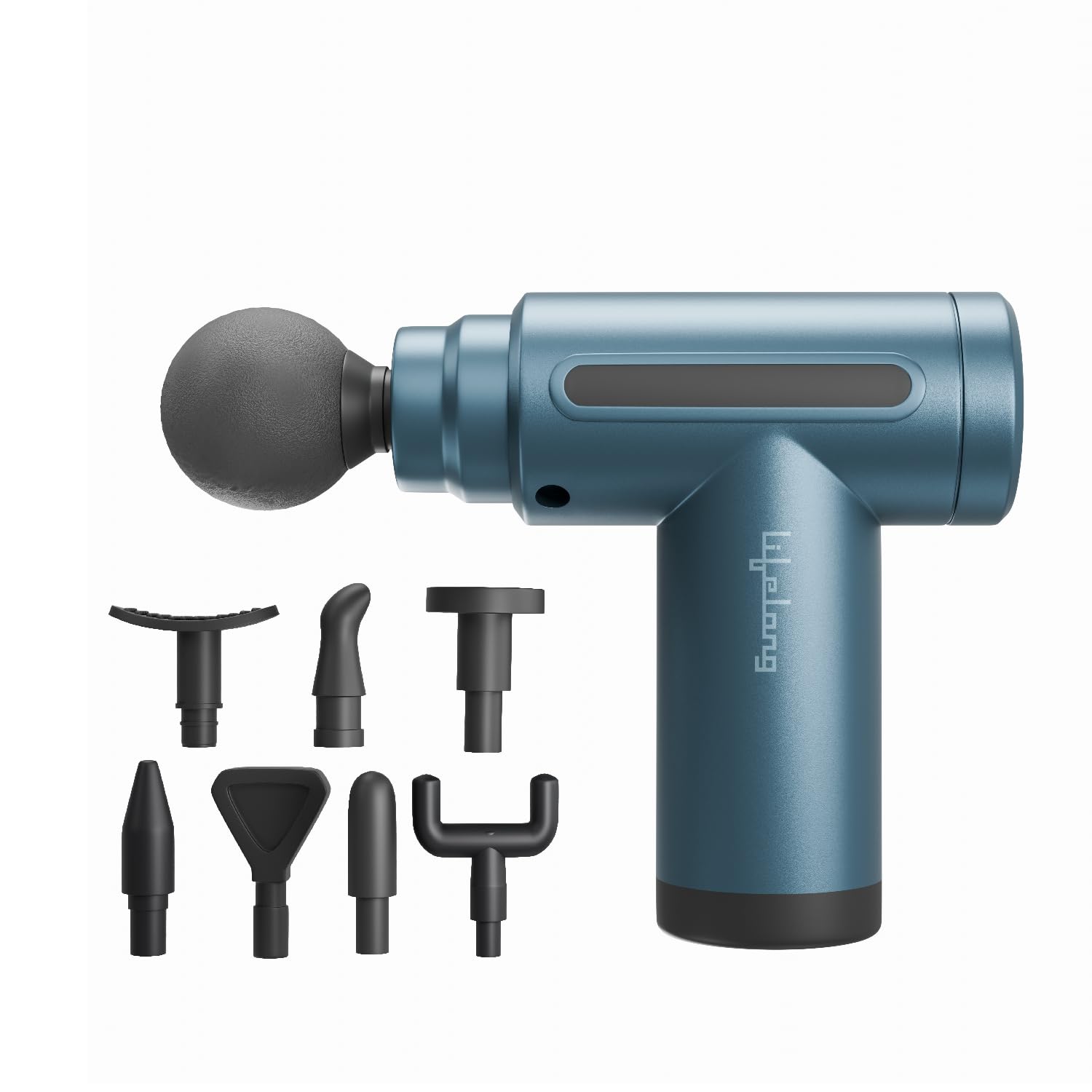 Lifelong Gun Massager For Pain Relief – 8 Massage Heads, 6 Speed Modes, Rechargeable, Quiet 20W Motor, Lightweight & Portable Deep Tissue Massager For Back, Neck, Legs & Travel Use, Blue - Image 2