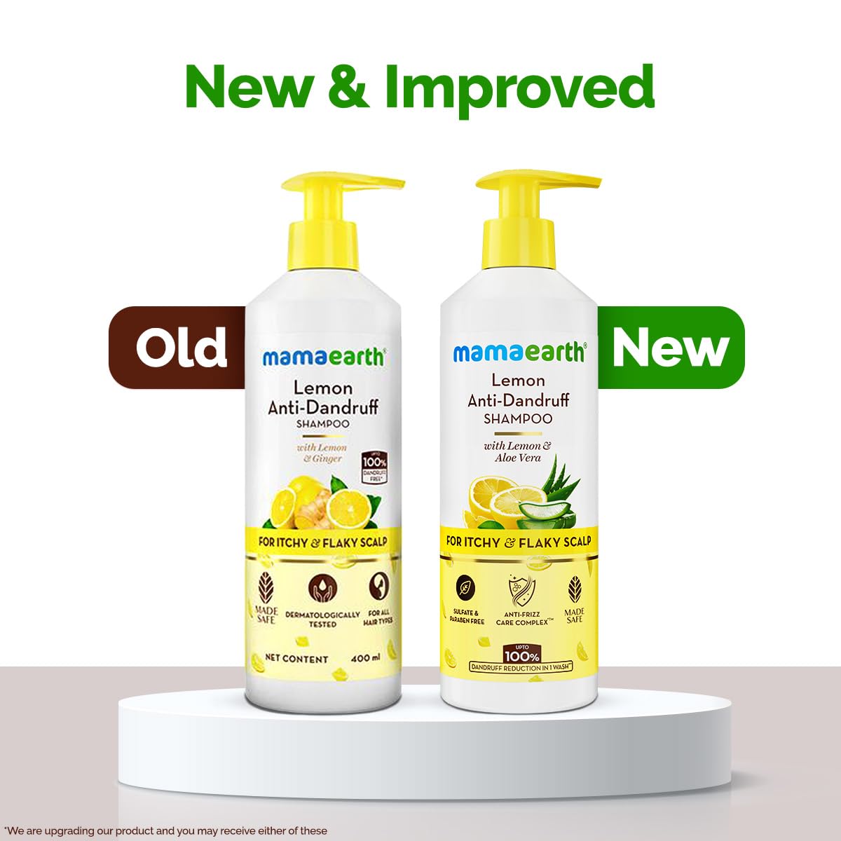 Mamaearth Lemon Anti-Dandruff Shampoo with Lemon, ZPTO, Climbazole, Aloe Vera for Itchy & Flaky Scalp | Upto 100% Dandruff Reduction & 3X Softer Hair in 1 Wash | Soothes Scalp | Reduces Frizz | 400 ml - Image 3