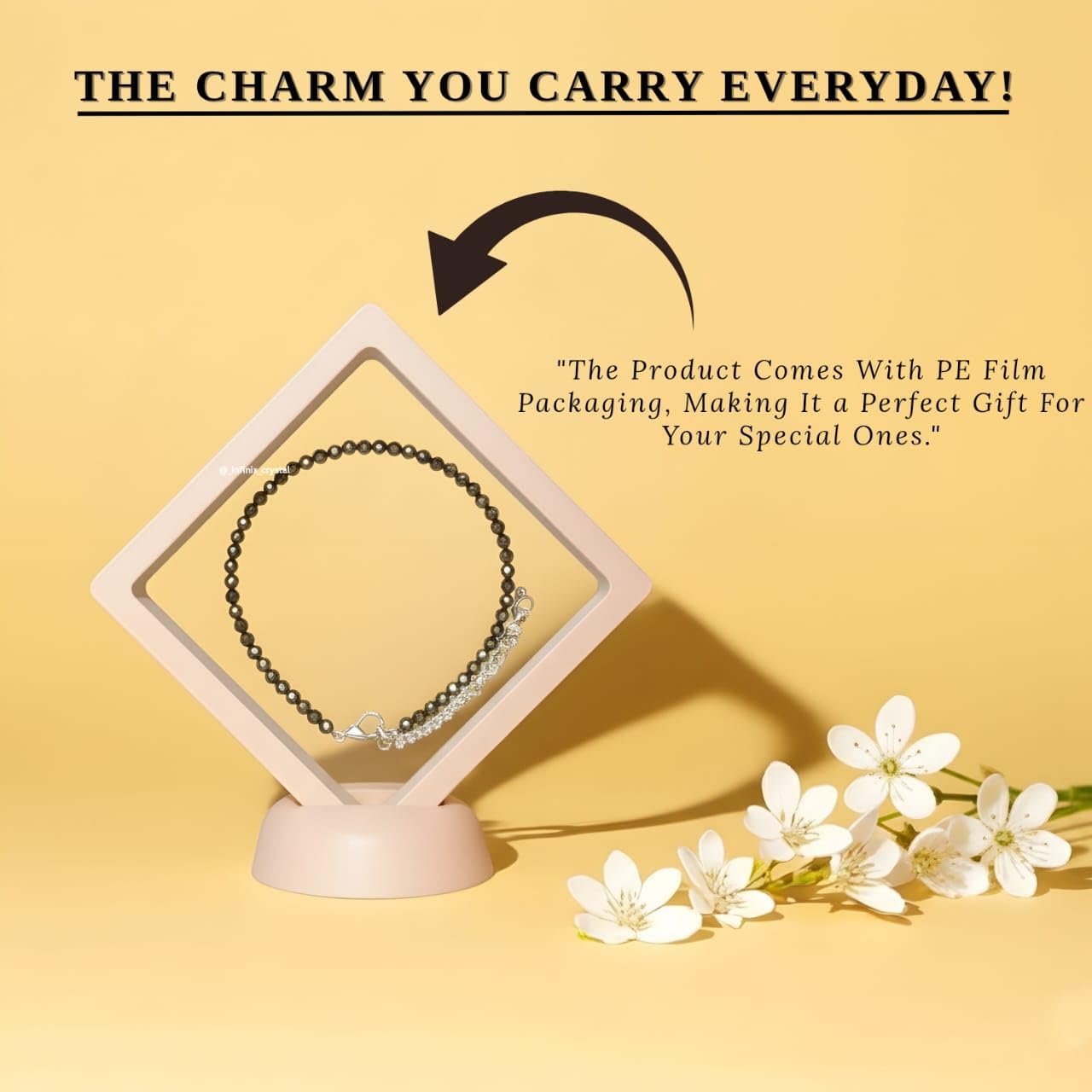 Certified Pyrite Anklet for Women - Handcrafted Healing Crystal Jewelry with Natural Stone for Energy, Balance & Meditation - Adjustable Size, Ideal Gift for Women & Girls - Image 9