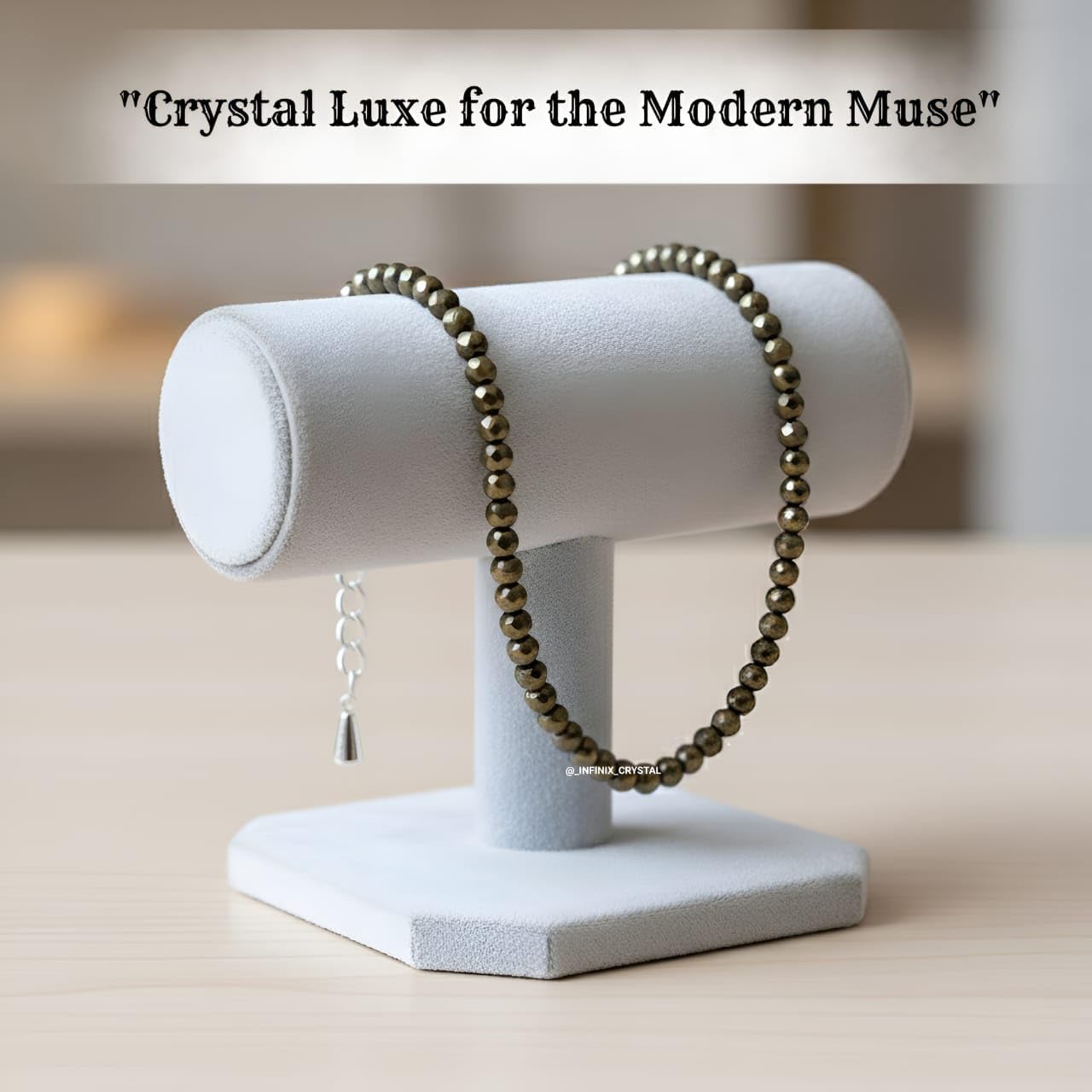 Certified Pyrite Anklet for Women - Handcrafted Healing Crystal Jewelry with Natural Stone for Energy, Balance & Meditation - Adjustable Size, Ideal Gift for Women & Girls - Image 6