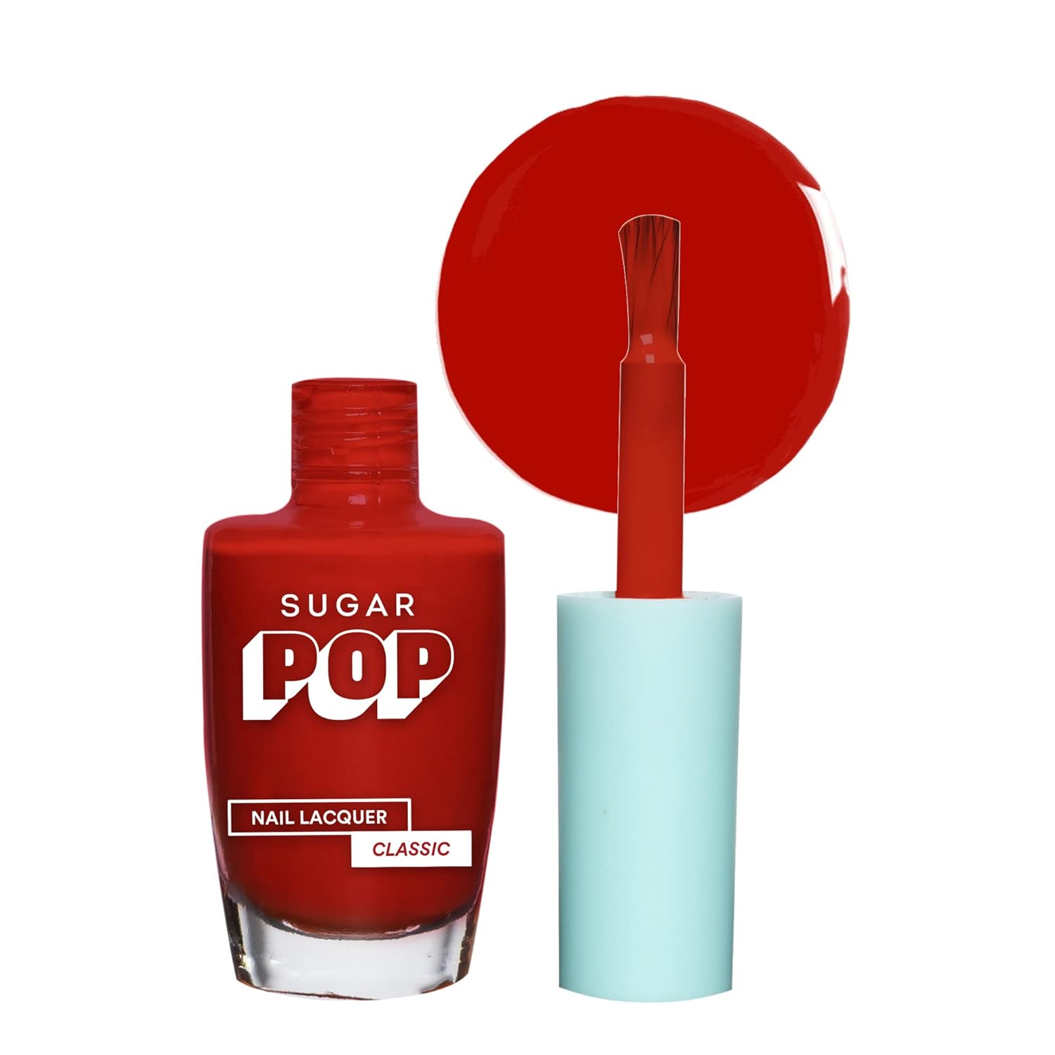 SUGAR POP Nail Lacquer 18 Red Rum (Bright Red) | Dries In 45 Seconds | Chip-Resistant | Glossy Finish | High Shine | Nail Polish For Women, 10 ml - Image 2