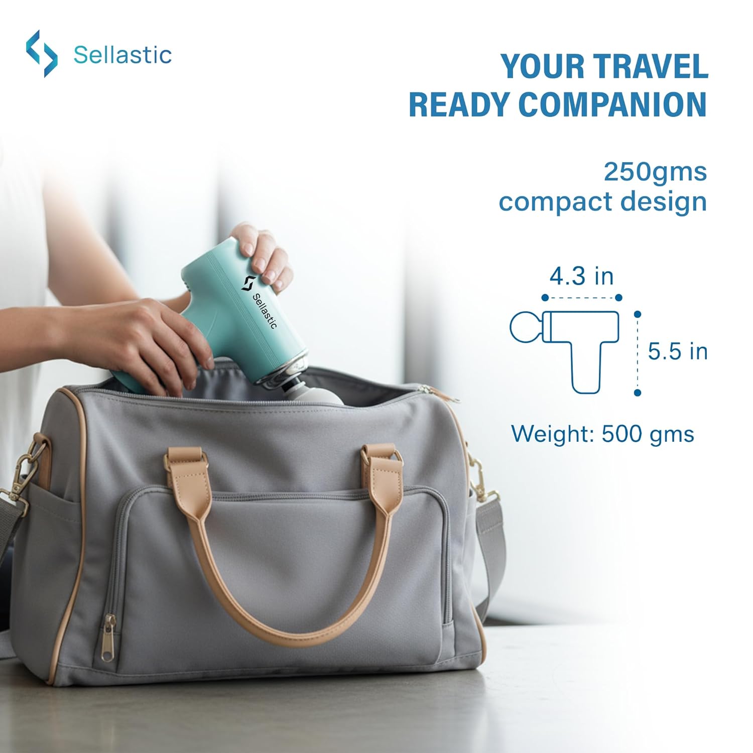 Massager Machine for Body Pain | Mini Body Massage Gun for Deep Tissue, Muscle & Pain Relief | Handheld, Battery Powered Massager for Neck, Back, Shoulder, Legs, Foot - Multicolor - Image 8