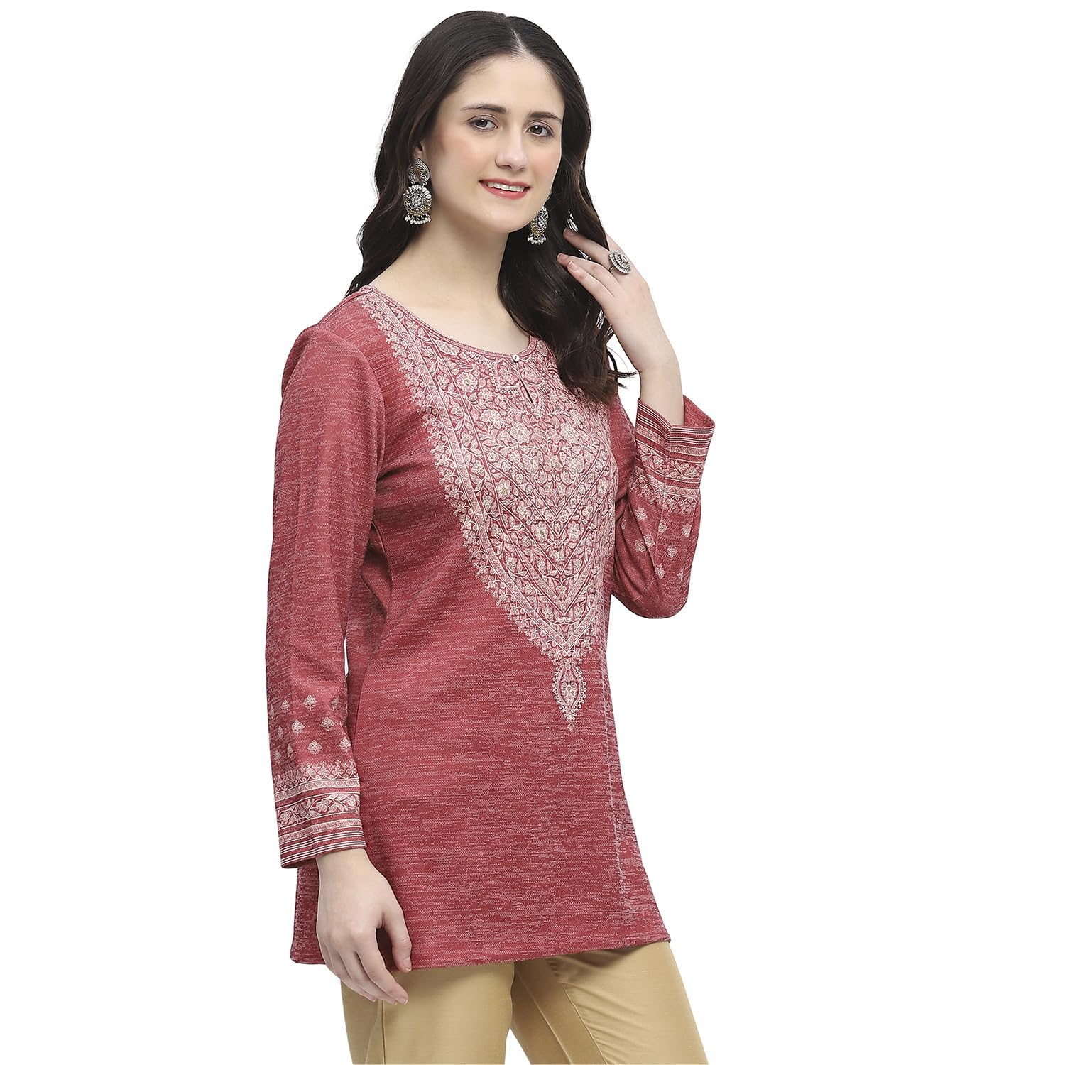 BIBA Women's Polyester Blend Straight Fit Printed Kurtis - Image 7