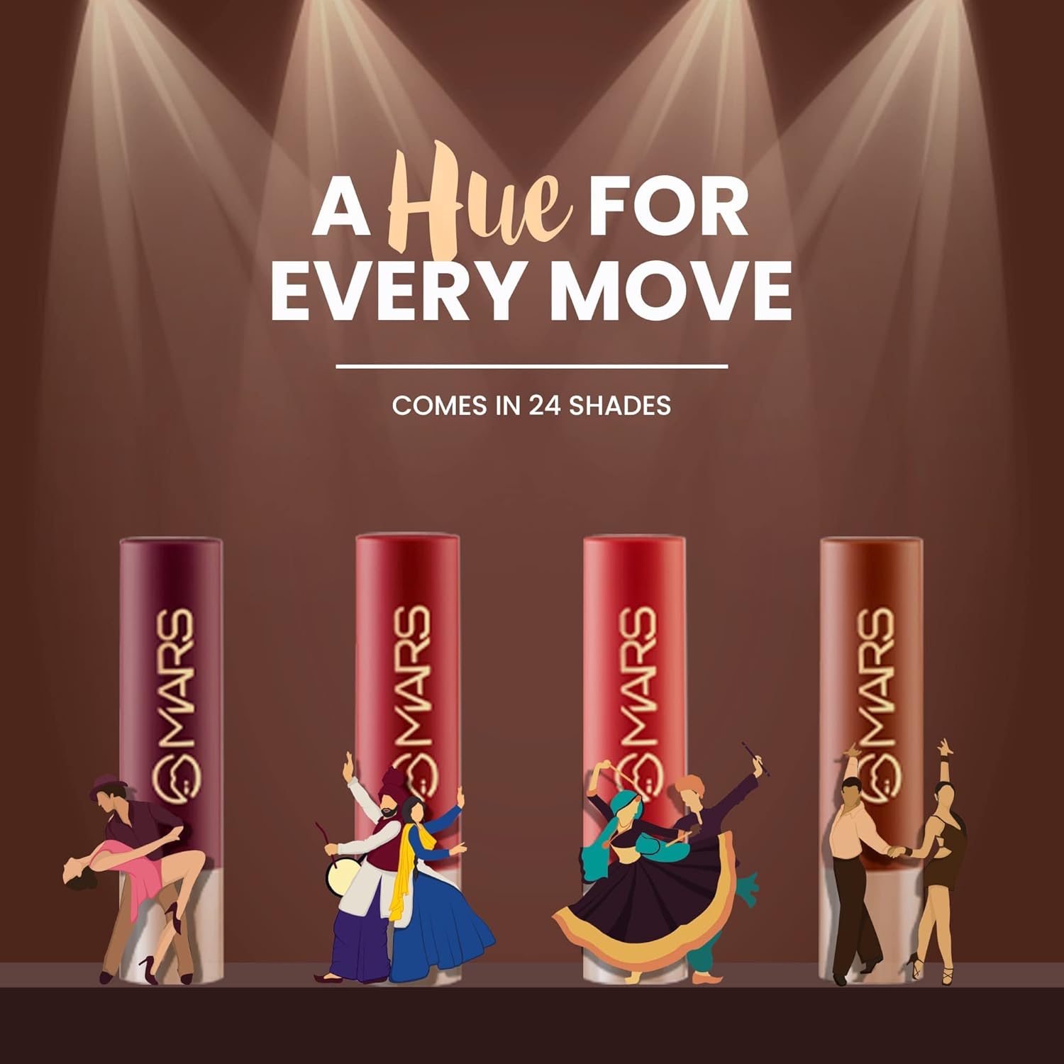 MARS Creamy Matte Long Lasting Lipstick for Women | Creamy Lipstick | Single Swipe Application | Smooth & Light Weight (3.2 gm) (09-Bollywood Surprise) - Image 4