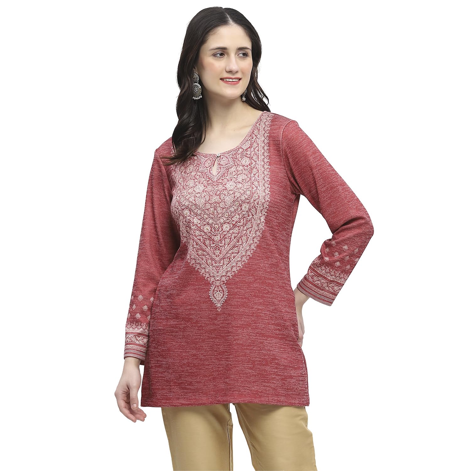 BIBA Women's Polyester Blend Straight Fit Printed Kurtis - Image 6