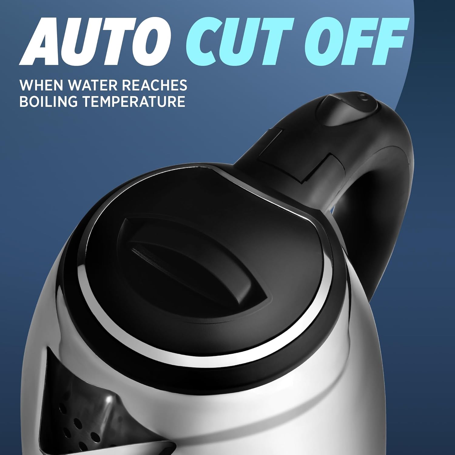 Milton Appliances Go Electric Kettle 1.2 Litre I 3X Protection from Dry Boil, Auto Shut Off, Overheat I 1500 Watt I Super Fast Boiling I Stainless Steel I 360° Power Base I 1 Year Warranty - Image 4