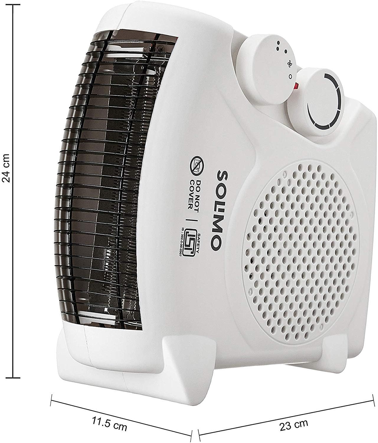 Amazon Brand - Solimo 2000/1000 Watts Room Heater with Adjustable Thermostat (ISI certified, White colour, Ideal for small to medium room/area) - Image 4