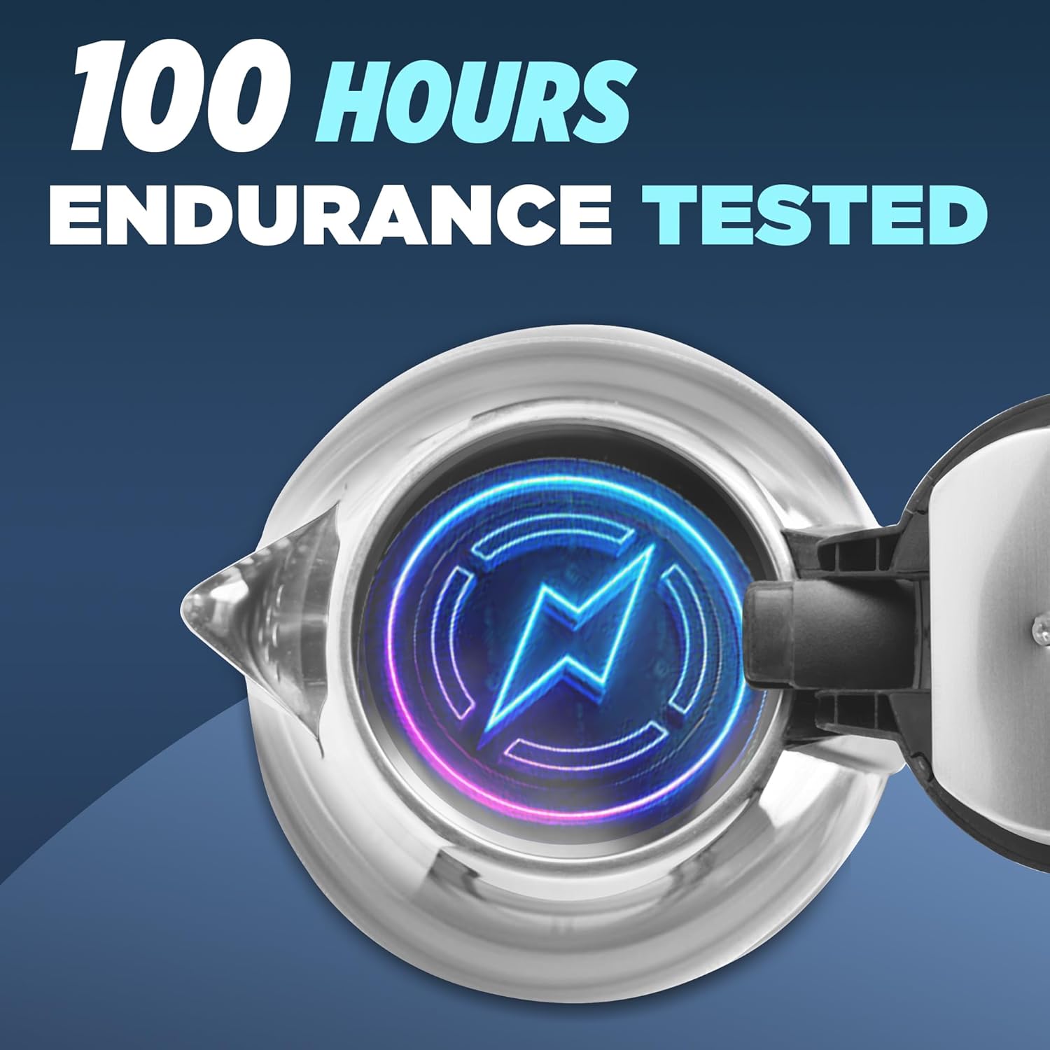 Milton Appliances Go Electric Kettle 1.2 Litre I 3X Protection from Dry Boil, Auto Shut Off, Overheat I 1500 Watt I Super Fast Boiling I Stainless Steel I 360° Power Base I 1 Year Warranty - Image 6