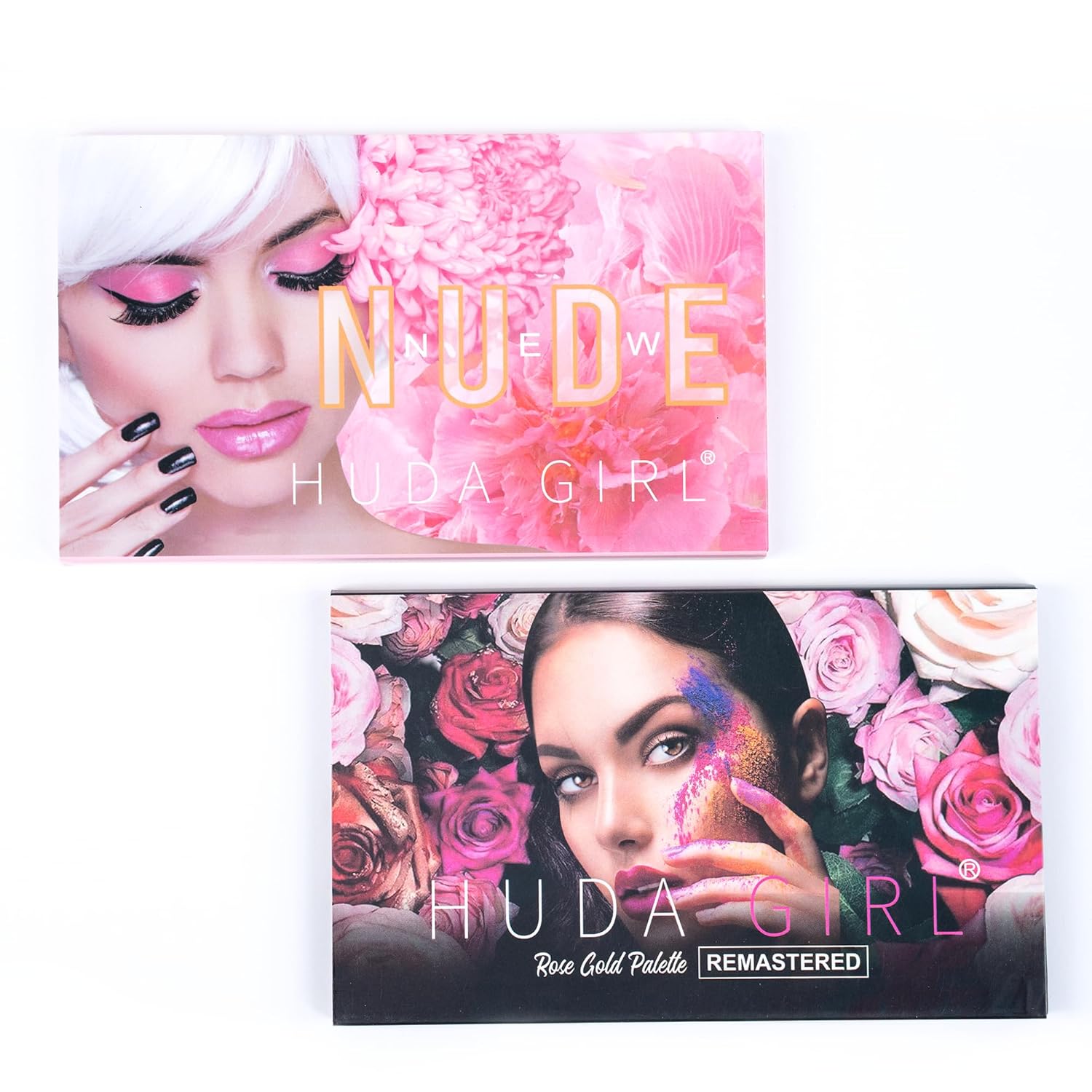 HUDA GIRL Beauty Rose Gold Remastered + Nude Edition Eyeshadow Palette Combo Kit - 36 Matte and Shimmer Finishes, Includes Black Eyeshadow - Complete Eye Shadow Palette Set - Image 9