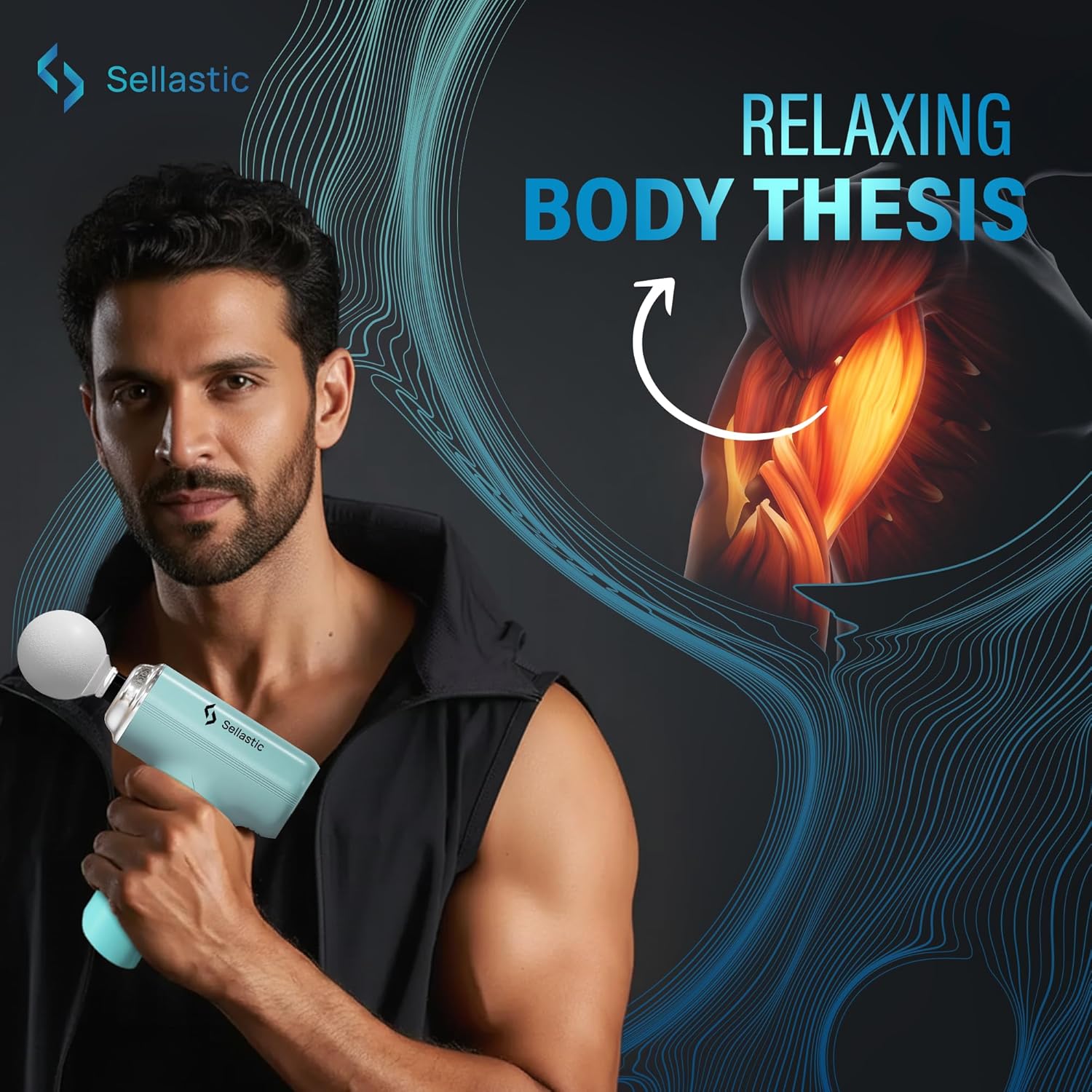 Massager Machine for Body Pain | Mini Body Massage Gun for Deep Tissue, Muscle & Pain Relief | Handheld, Battery Powered Massager for Neck, Back, Shoulder, Legs, Foot - Multicolor - Image 7