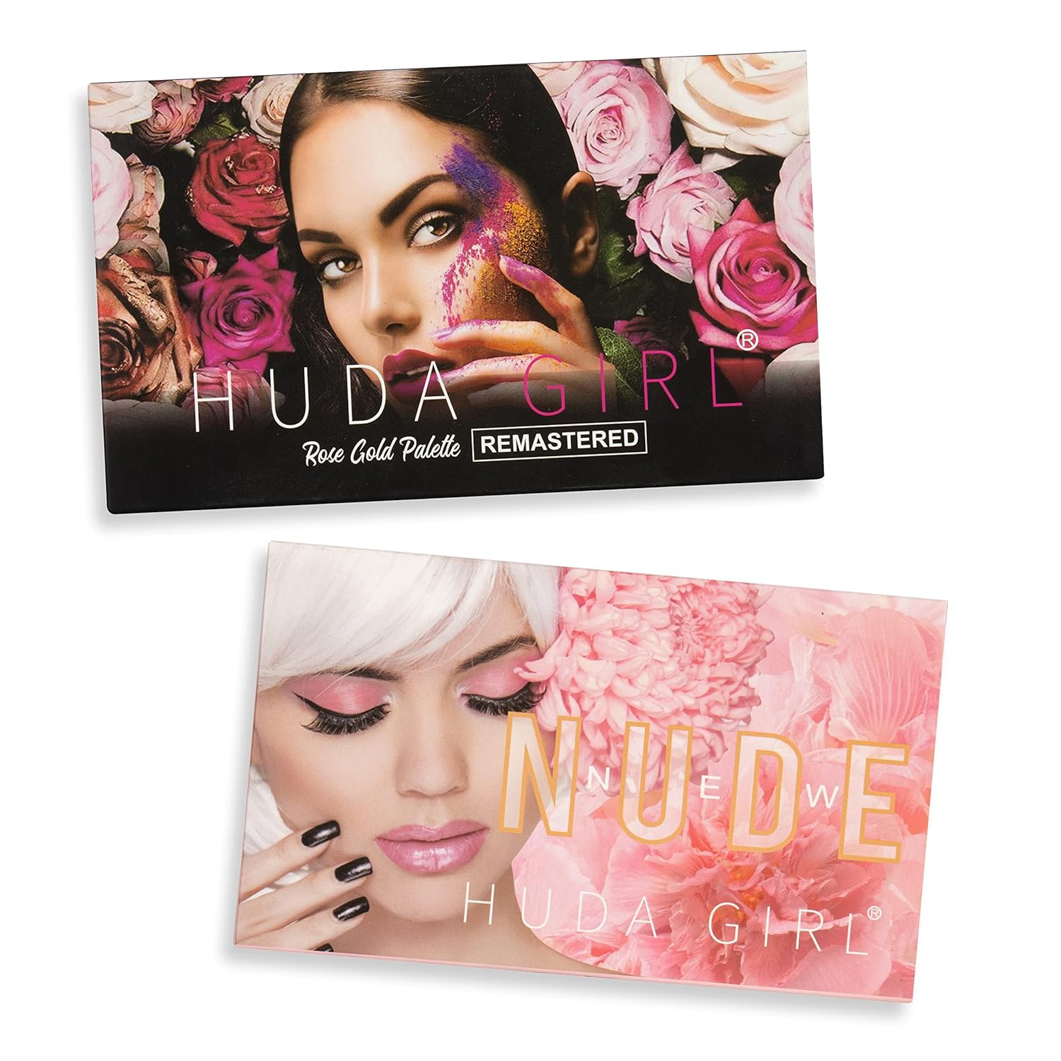 HUDA GIRL Beauty Rose Gold Remastered + Nude Edition Eyeshadow Palette Combo Kit - 36 Matte and Shimmer Finishes, Includes Black Eyeshadow - Complete Eye Shadow Palette Set - Image 5