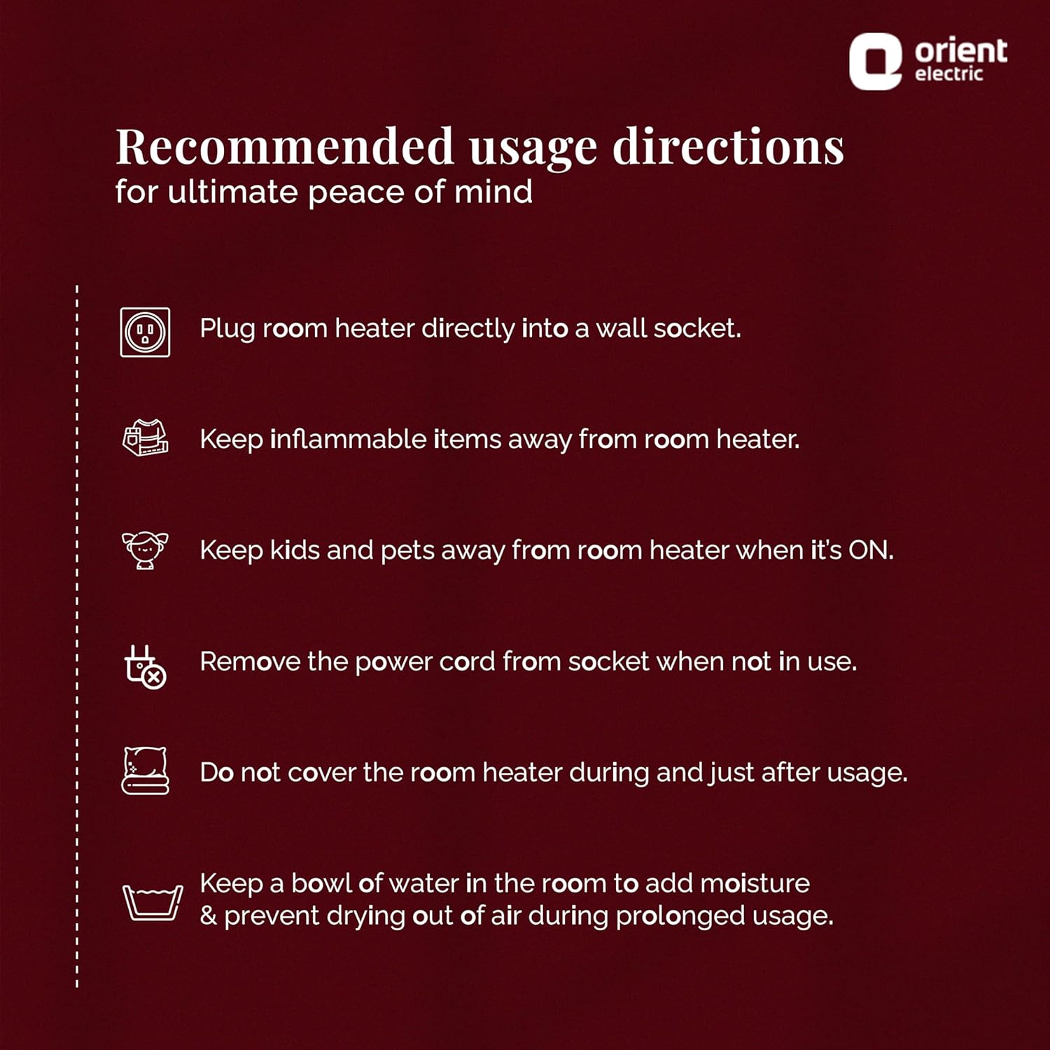 Orient Electric Areva Portable Room Heater | 2000W | Two Heating Modes | Advanced Overheat Protection | Horizontal & Vertical Mount | 1-year replacement warranty by Orient | White - Image 9